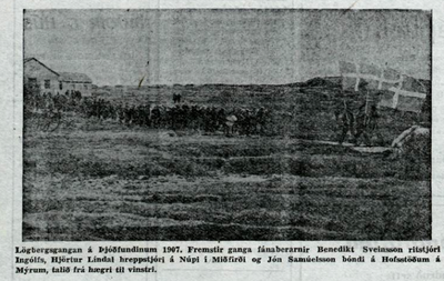 Lgbergsgangan  jfundinum 1907 - Morgunblai 21 nvember 1956